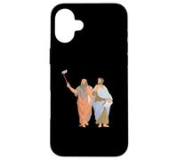 Plato And Aristotle Taking Selfie Funny Greek Philosophy Case for iPhone 16 Plus