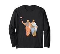 Plato and Aristotle Taking Selfie Funny Greek Philosophy Long Sleeve T-Shirt