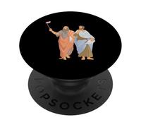 Plato And Aristotle Taking Selfie Funny Greek Philosophy PopSockets Adhesive PopGrip