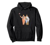 Plato And Aristotle Taking Selfie Funny Greek Philosophy Pullover Hoodie