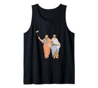 Plato and Aristotle Taking Selfie Funny Greek Philosophy Tank Top