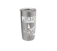 Plato Funny Philosophy Pop Art Portrait Philosopher Stainless Steel Insulated Tumbler