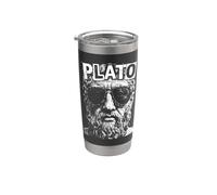 Plato Funny Philosophy Pop Art Portrait Philosopher Stainless Steel Insulated Tumbler