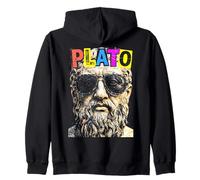 Plato Funny Philosophy Pop Art Portrait Philosopher Zip Hoodie