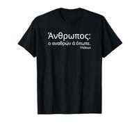 Plato Quote On Men - Attic Greek - Classical Philosophy T-Shirt