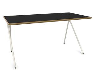 Plato secretary / desk foldable Müller Möbelwerkstätten White - plywood black matt - MUELLER PLATO 100W 110-SM-150