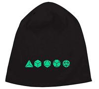 Platonic Solids Math Science Geeky Nedry Jersey Beanie Hat Thin Slouch Cap Unisex One Size Black