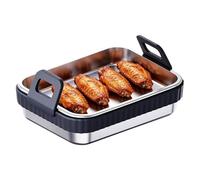Plats De Cuisson Air Fryer Pour Four - Durable High Grade Metal Material, Professional Grade Chef Equipment, Grille De Cuisson Avec Poignée, Advanced Heat Guard System | Reliable Sturdy Aid for Party