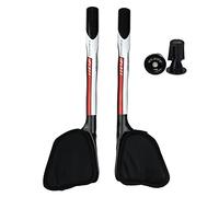 PLATT 3K Full Carbon Fiber TT Handlebars Bicycle Rest Put Aero Handlebar For Fiber MTB Mountain Road Bike 31.8mm (Red)