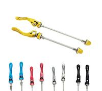 PLATT Bike Quick Release Skewers MTB Wheel Hub Skewers Front and Rear Axle Fit for Road Bike,Mountain Bike, BMX (1Pair) (Gold)