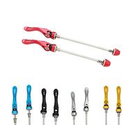 PLATT Bike Quick Release Skewers MTB Wheel Hub Skewers Front and Rear Axle Fit for Road Bike,Mountain Bike, BMX (Red,1Pair)