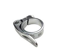 PLATT Bike Seat Post Clamp Aluminium Alloy Bicycle Quick Release Seatpost Collar 28.6mm / 31.8mm /34.9mm Silver