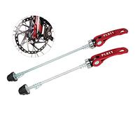PLATT Bike Wheel Hub Skewers MTB Quick Release Skewers Front and Rear Axle Fit for Road Bike,Mountain Bike,BMX (Red,1Pair)