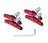 PLATTBK Bike Brake Pads 2 Pairs with Installation Tool No Noise Long 70mm Rubber Durable V-Brake Pads for Mountain Bicycle