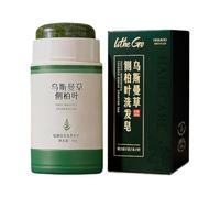 Platycladus Orientalis Shampoo Soap, Nature Green Soap Shampoo, Usman Grass Dandruff Bar, and Itching Relief,Calming S Anti