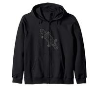 Platypus Constellation Animal Line Art Geometric Zip Hoodie