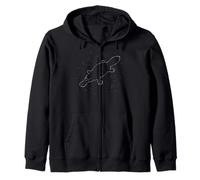 Platypus Constellation Animal Line Art Geometric Zip Hoodie
