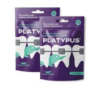 Platypus Dental Floss Sticks, Suitable for Cleaning Brace Bridges, to Keep Teeth and Gums Clean, Suitable for Tooth Floss on The Go 2 x 30 Pack