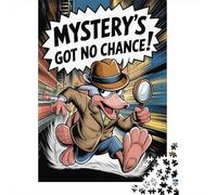 Platypus Detective Comic Style Illustration Jigsaw Puzzle for Adults, 1000 Pieces, 52x38cm/1000pcs, Relaxing Indoor Activity, Evening Leisure And Puzzle Lovers