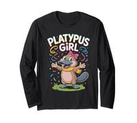 Platypus Girl Womens Cartoon Weird Animal Birthday Party Long Sleeve T-Shirt