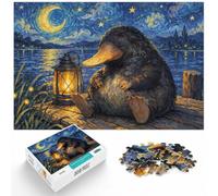 Platypus Starry Night Lake Wooden Adult Puzzle 1000 Pieces | Adult Jigsaw Puzzle - piece-by-piece progress toward a clear completion goal over several sessions.