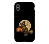 Platypus Witch Hat Jack O Lantern Pumpkin Moon Broomstick Case for iPhone X/XS