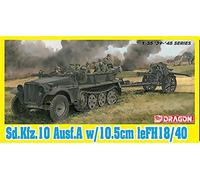 Platz DR6939 Dragon 1/35 WWII German Army 1 Ton Half Truck w/10.5cm le.FH.18/40 Nayer Plastic Model