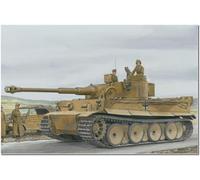 Platz Dragon 1/35 WW2 German Tiger I, Tunisia Front, 1942 Magic Truck and Aluminum Cannon Deluxe Set with Plastic Model DR6608SP