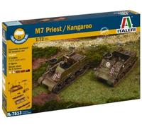 Platz Italeri 1/72 WW2 USA M7 Preast/Kangaroo Set of 2 Plastic Model IT7513 (Tank)