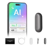 Plaud NotePin Voice Recorder, AI Voice Recorder, App Control, AI Notetaker, AI Transcribe & Summarize, Support 112 Languages, 64GB Memory, Audio Recorder for Lectures, Meetings, Cosmic Gray