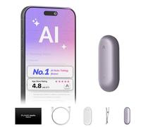 Plaud NotePin Voice Recorder, AI Voice Recorder, App Control, AI Notetaker, AI Transcribe & Summarize, Support 112 Languages, 64GB Memory, Audio Recorder for Lectures, Meetings, Sunset Purple