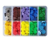 plavalmat® Place Value Counters, 400 double sided embossed recycled plastic disks. Millions to 0.001 with fractions, decimals and percentages (Ages 9+)…