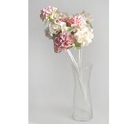 Plawanature Set of 6 Pink and White Hydrangea Mulberry Paper Flower with Reed Diffuser for Home Fragrance Aroma Oil.