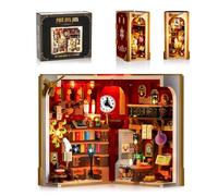 PLAXSOON Magic Book Nook Mini 3.6mm Building Set with Light, 1015 PCS DIY Miniature Booknook Building Kit for Home Decor, Bookend House Building Block Model for Adults Teens Boys Girls Kids Ages 8-12+