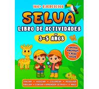 Play All Day! Libro preescolar de la Selva para niños de 3 a 5 años: Cuaderno de actividades a todo color con juegos de colorear, unir los puntos, ... (Play All Day! Libros de actividades)