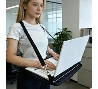Play as Pro Portable Laptop Harness for Walking,16" Adjustable Wearable Laptop Stand,Secure Walking Laptop Harness Easily fits with Flexible Strap for Tablets E-Readers Notebook Notepad Standing Desk