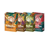 Play B 4 Assorted Flavour Bubble Tea Kit with Tapioca Pearls - Instant DIY Milk Tea Set (3 Servings) | Make Your Own Boba at Home | Quick & Easy Boba Tea Kit