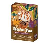 Play B Bubble Tea Kit with Tapioca Pearls - Instant DIY Milk Tea Set (3 Servings) | Make Your Own Boba at Home | Quick & Easy Boba Tea Kit for Kids & Adults (Brown Sugar Milk Tea)