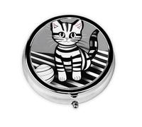 Play Ball Kitty3 Compartment Pillbox, A Portable Medicine Box That Holds Vitamins,#Medications, Fish Oil and Supplements.