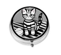Play Ball Kittythree-Compartment Small Medicine Box, Portable, Can Store Vitamins, Fish Oil and Health Products.