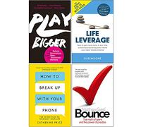 Play Bigger, Life Leverage, How to Break Up With Your Phone, Bounce 4 Books Collection Set