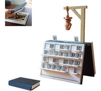 Play Book - Hanger Man, Vocabulary Words Spelling Challenge Game, Hanger Man Challenge Game, 3D Printed Magnetic Chess Set，Portable Books Design Board Games for Adults Family Party Travel Camping