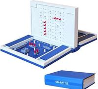 Play Book- Hangmans,Hangman Game Magnetic Cowboy 3D Printed,Vocabulary Words Spelling Challenge Game,Chess,Four in a Row,Sea Battle,Backgammon,Mancala,Decor Bookshelf Strategy Game (Sea Battle)