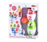 Play Bowling Set Toy with Faces - Colourful Children's Game