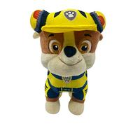 Play by Play Paw Patrol The Movie, 7 Different Designs, 19 cm Plush Figures Chase, Marshall, Liberty, Skye, Rubble, Zuma, Original Cuddly Toy Licensed Product for Children - Cinema Film 2021 (Rubble)