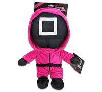 Play by Play Squid Game Cuddly Toy - 28 cm, Plush Keeper with Pink Jacket, Embroidered Details, Original Licensed Items, Various Symbols to Choose From (Square)
