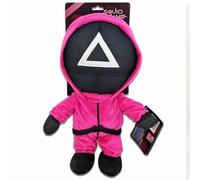 Play by Play Squid Game Cuddly Toy - 28 cm, Plush Keeper with Pink Jacket, Embroidered Details, Original Licensed Items, Various Symbols to Choose From (Triangle)