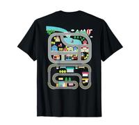 Play Cars On Dad's Back Mat Road Car Race Track Dad Mom T-Shirt