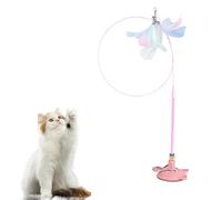 Play Cat Toys, Interactive Feather Wand with Suction Cup, Multifunctional Teaser Toy fro Entertainment, Portable Pet Toys for Exploring