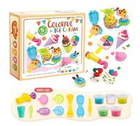 Play Color Dough,Color Dough,Play Clay & Dough Sets,Play Food Modeling Tools Kit,Waffle Pizza Burger Maker Pretend Chef Toy Play Food Cooking Clay, Play Dough Set For Kids Girls Boys